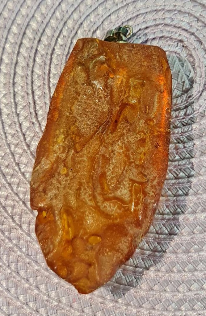 Antique Baltic Amber Pendant 32Gr Fischland