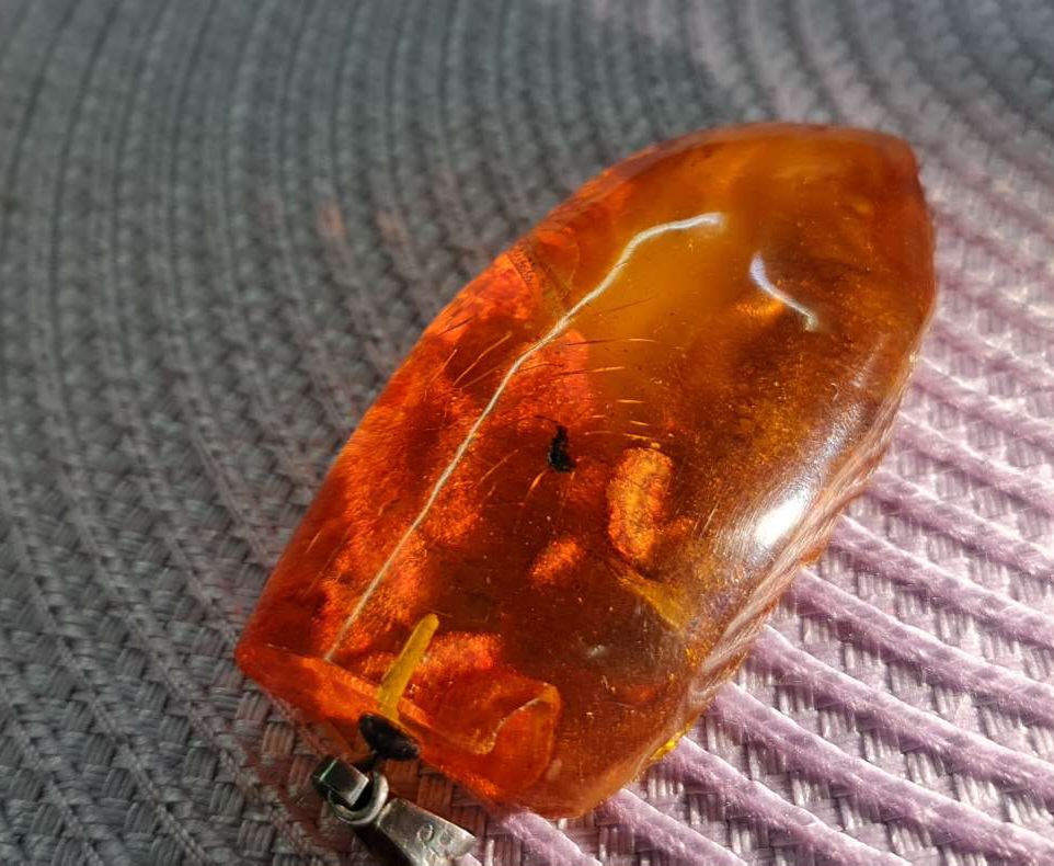 Antique Baltic Amber Pendant 32Gr Fischland