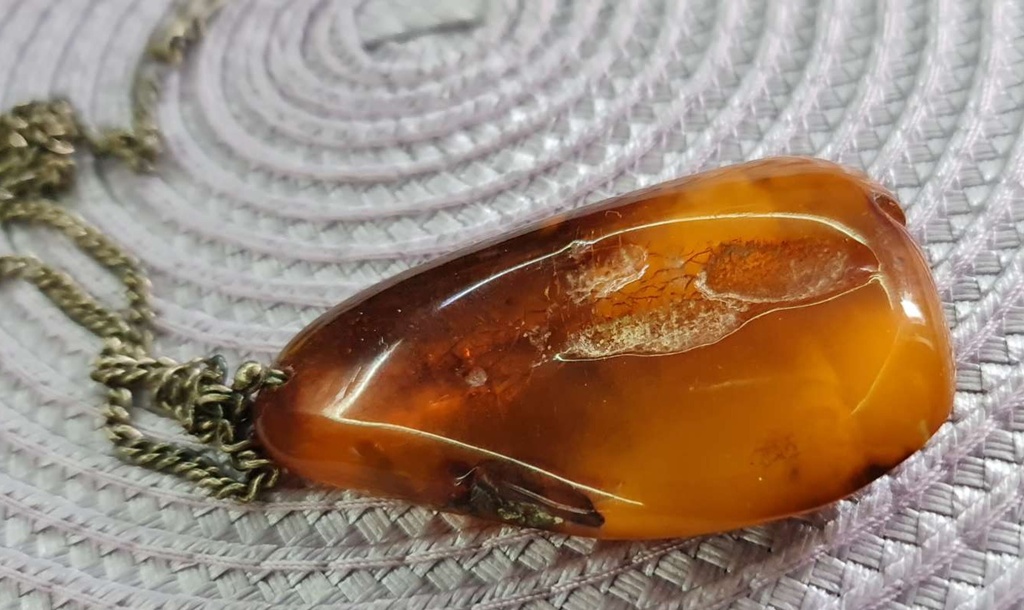 Vintage Baltic Amber Pendant/Necklace 24Gr