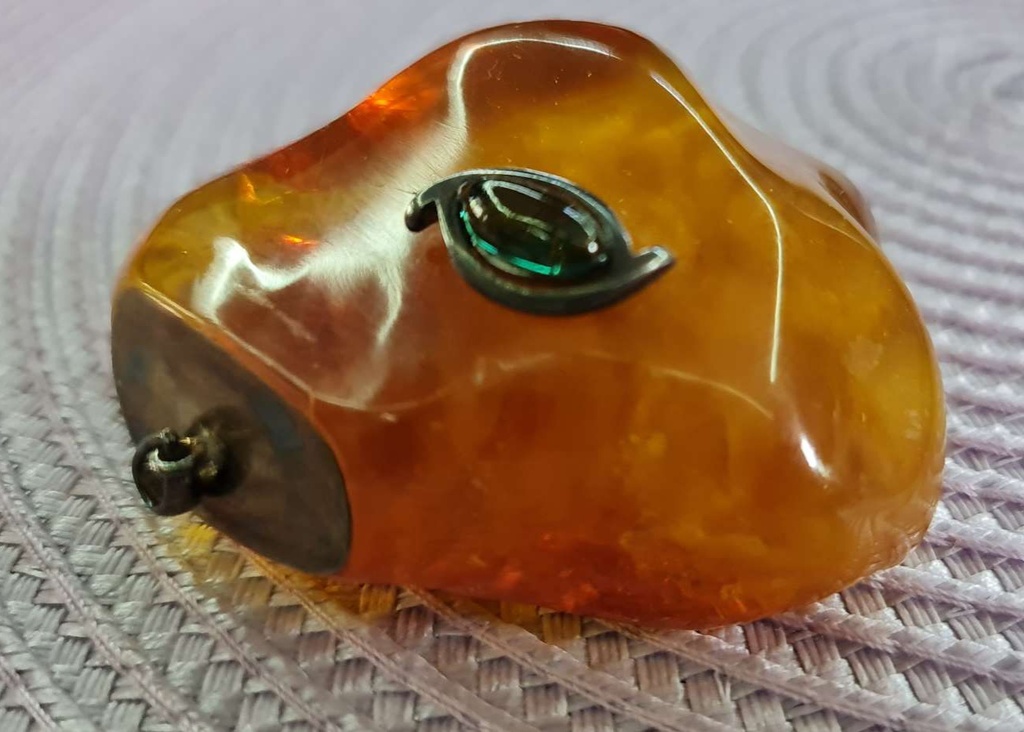 Old Large Baltic Butterscotch Amber  Pendant 49Gr