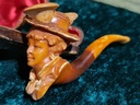 Victorian Meerschaum & Amber Tobacco Pipe/Cigarette Holder Stem Lady Viktoria