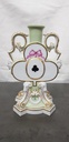 Antique Rare Meissen Cards of Clubs Candlestick 19th. Century