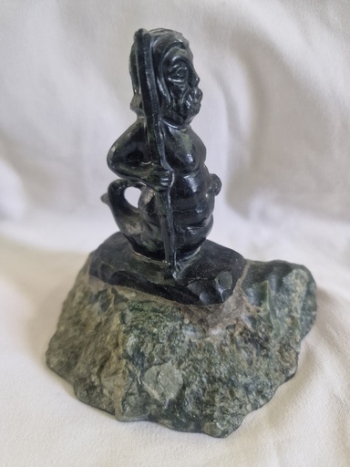 Antique Nephrite Jade Figure poseidon "the king of the sea"